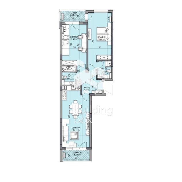 Продава 3-СТАЕН, гр. Пловдив, Гагарин, снимка 2 - Апартаменти - 53411127
