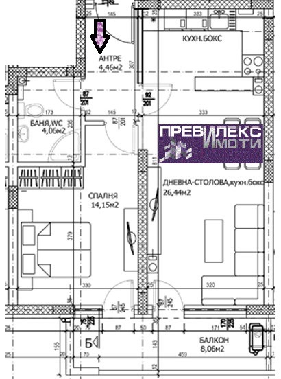 Продается  1 спальня Пловдив , Тракия , 76 кв.м | 13590322