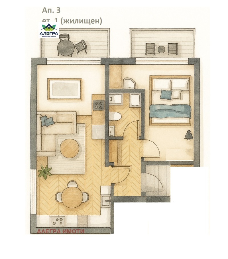 Продава  2-стаен, област Пазарджик, гр. Велинград • 73 900 € • ID 52974955 — holmes.bg - [1] 