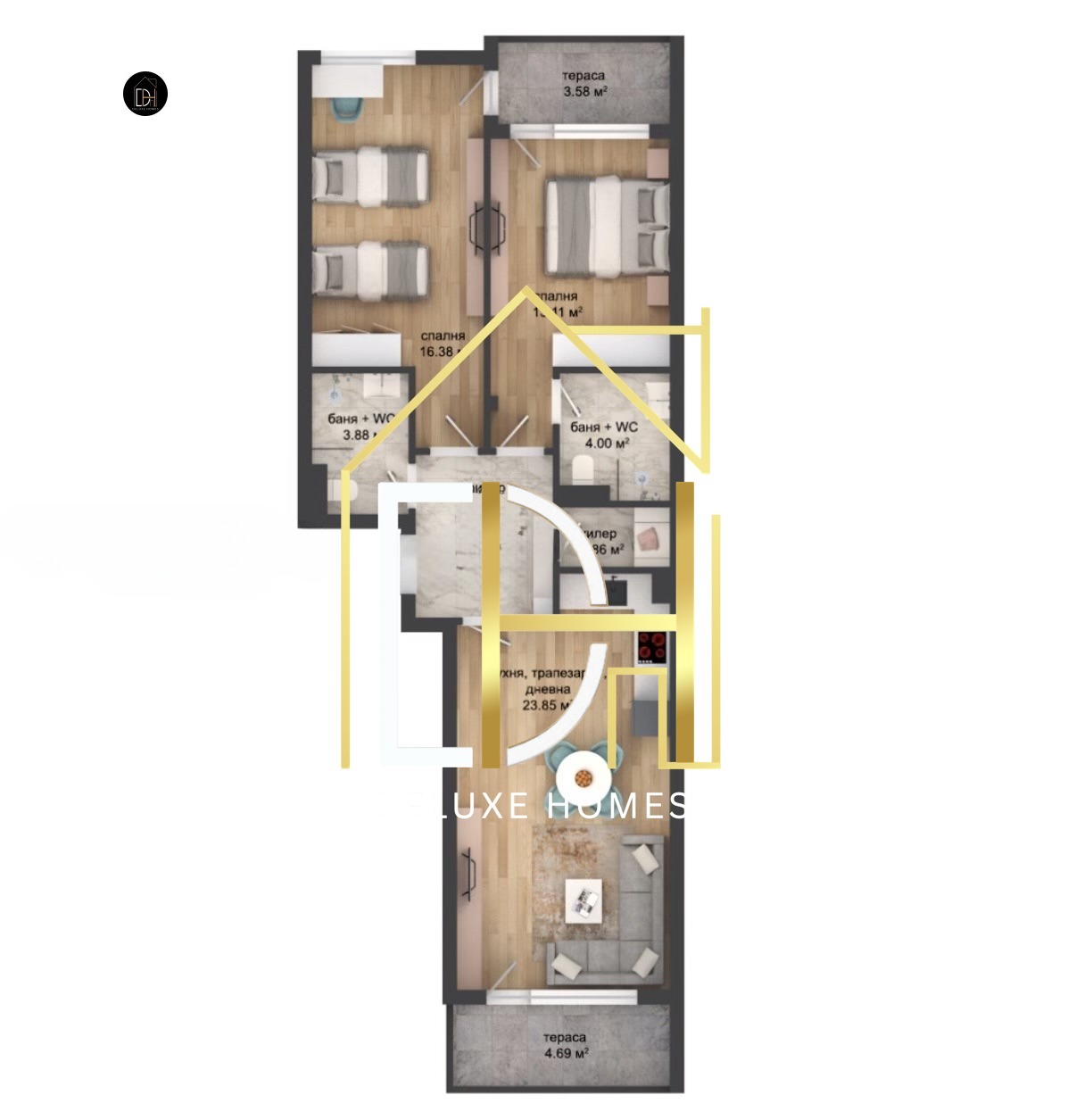 Продава 3-СТАЕН, гр. Пловдив, Кършияка, снимка 7 - Апартаменти - 55800383