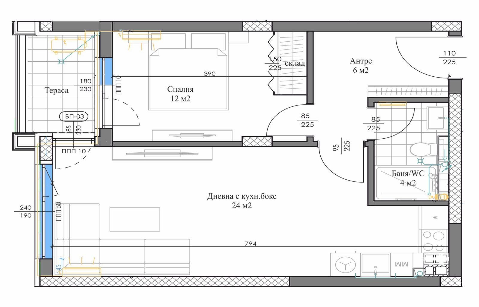 Продава 2-СТАЕН, гр. Пловдив, Кършияка, снимка 5 - Апартаменти - 56001383