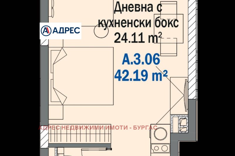 Продается  Студия область Бургас , Китен , 42 кв.м | 54892046 - изображение [3]