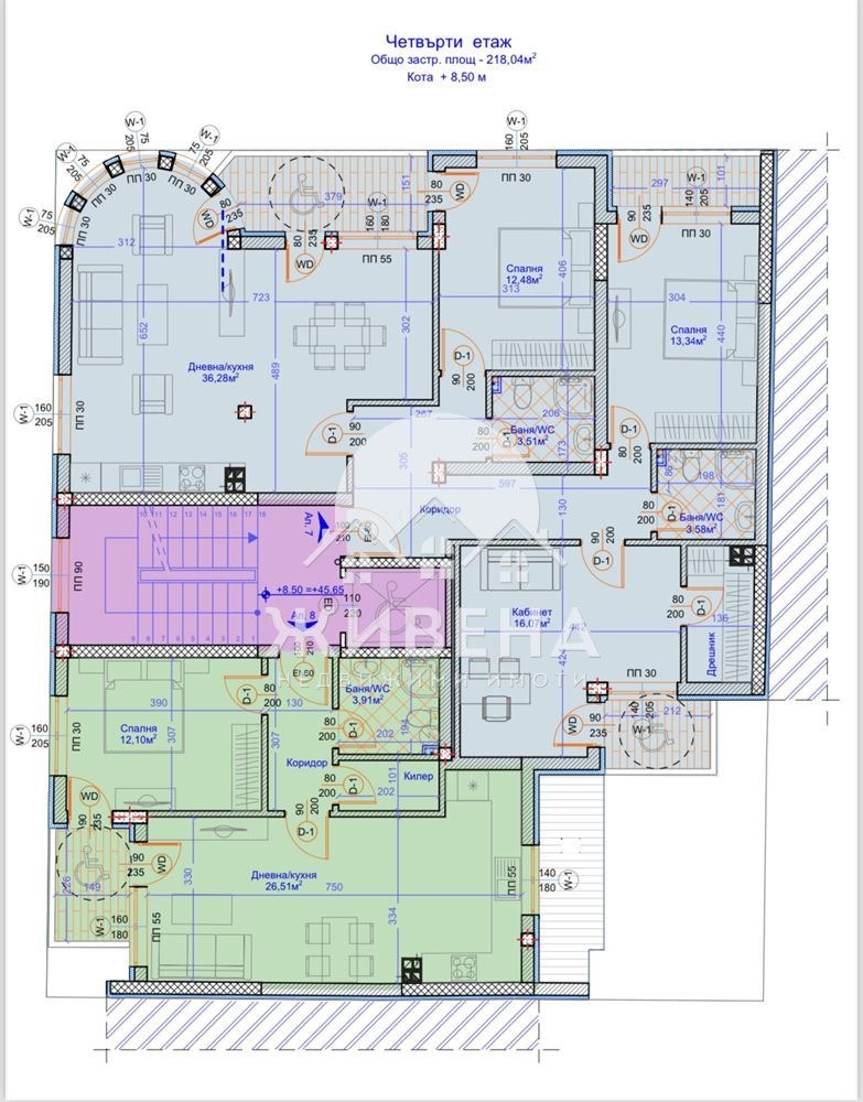 Продава 4-СТАЕН, гр. Варна, Централна поща, снимка 4 - Aпартаменти - 43852929