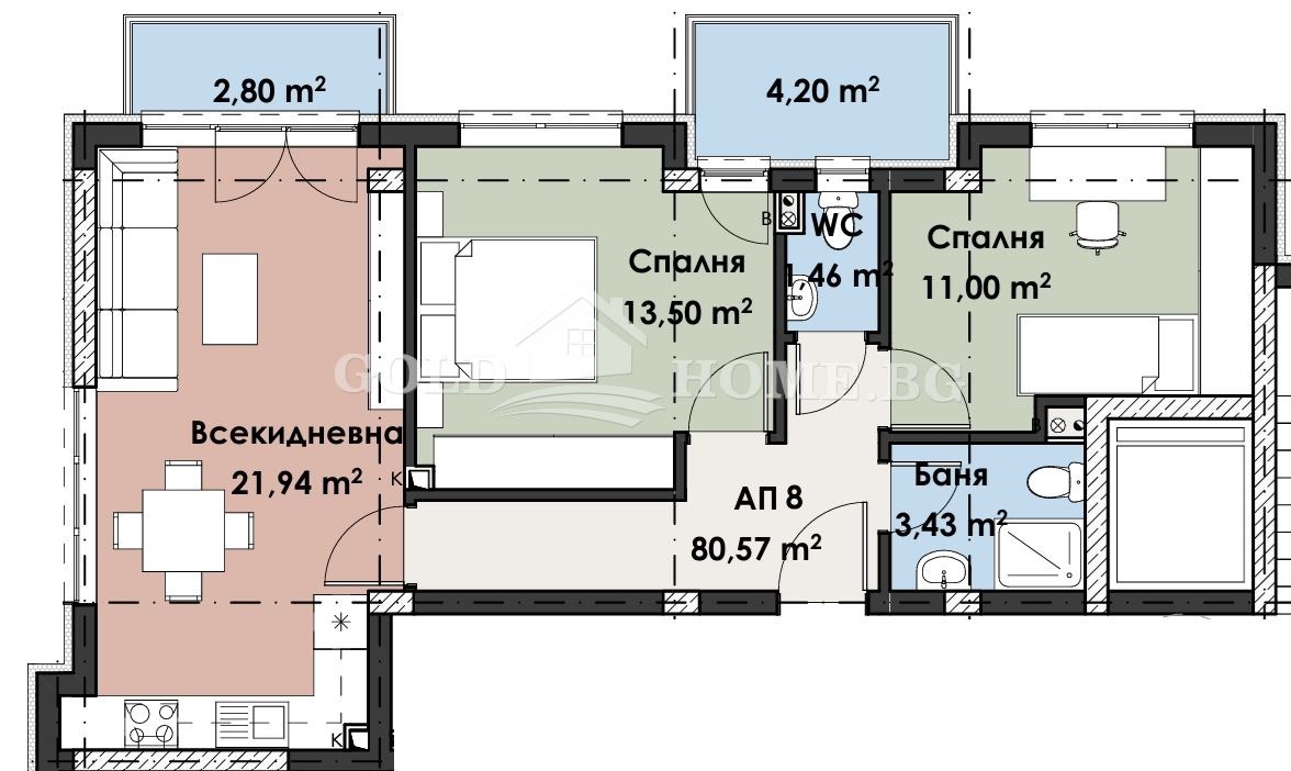 Продава 3-СТАЕН, гр. Пловдив, Кършияка, снимка 2 - Апартаменти - 55752461