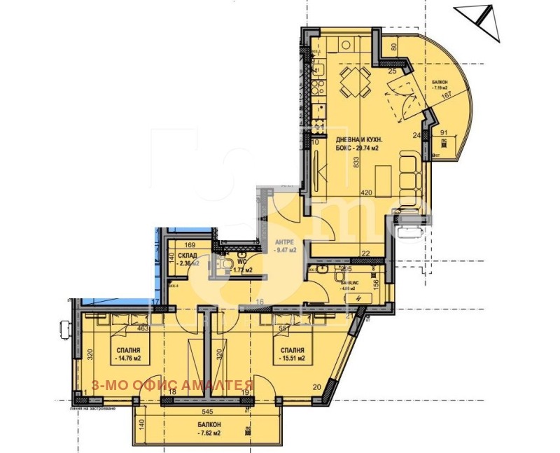 Na prodej  2 ložnice Sofia , Ljulin - centar , 133 m2 | 37631408 - obraz [2]