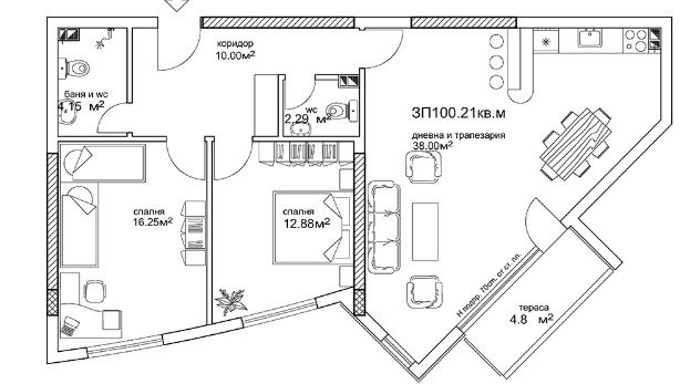 Продава 3-СТАЕН, гр. Пловдив, Съдийски, снимка 8 - Апартаменти - 54053912