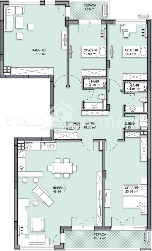 Продава  Многостаен град Пловдив , Гагарин , 227 кв.м | 62489427 - изображение [3]