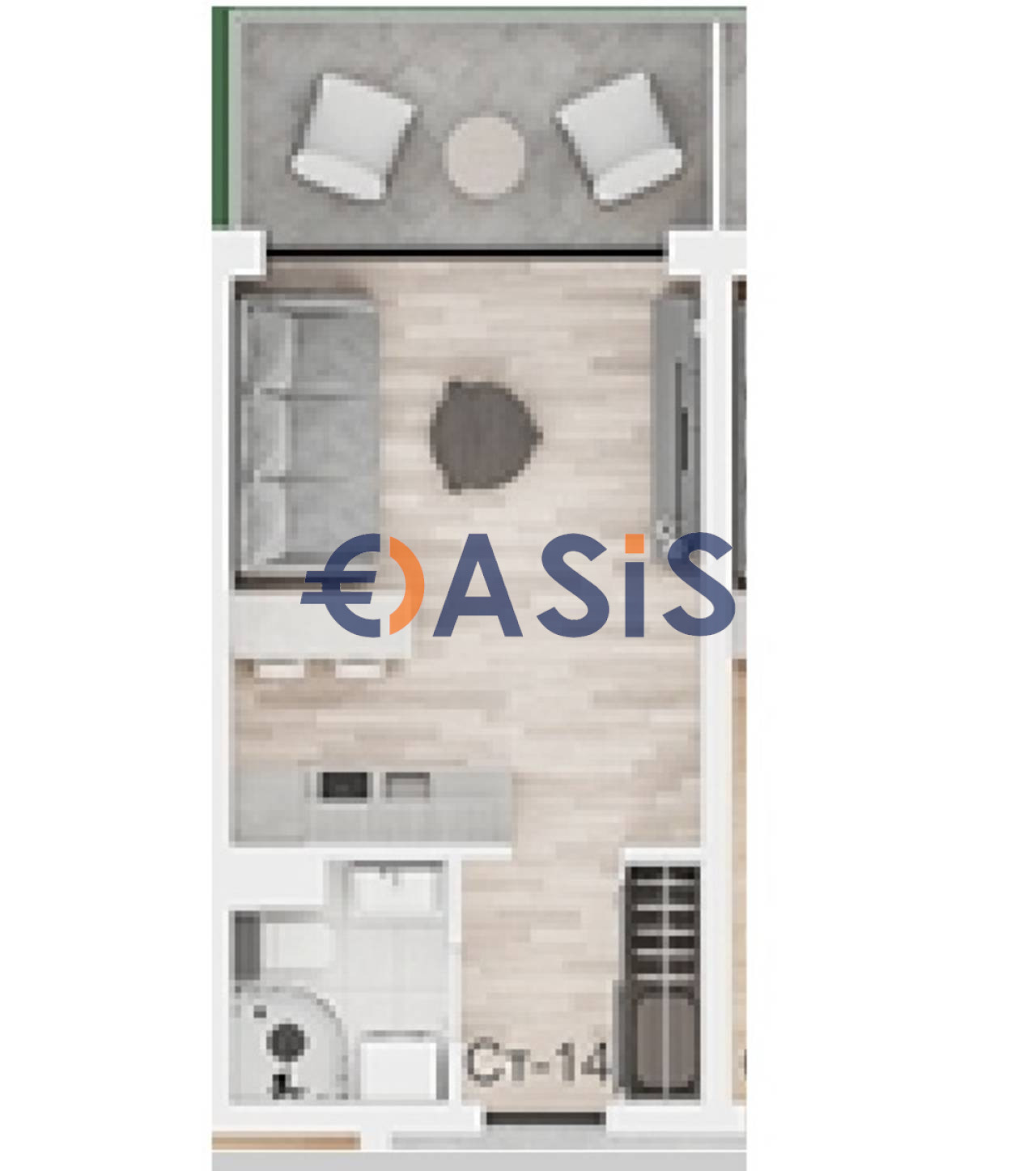 Продава 1-СТАЕН, к.к. Слънчев бряг, област Бургас, снимка 3 - Апартаменти - 53913394