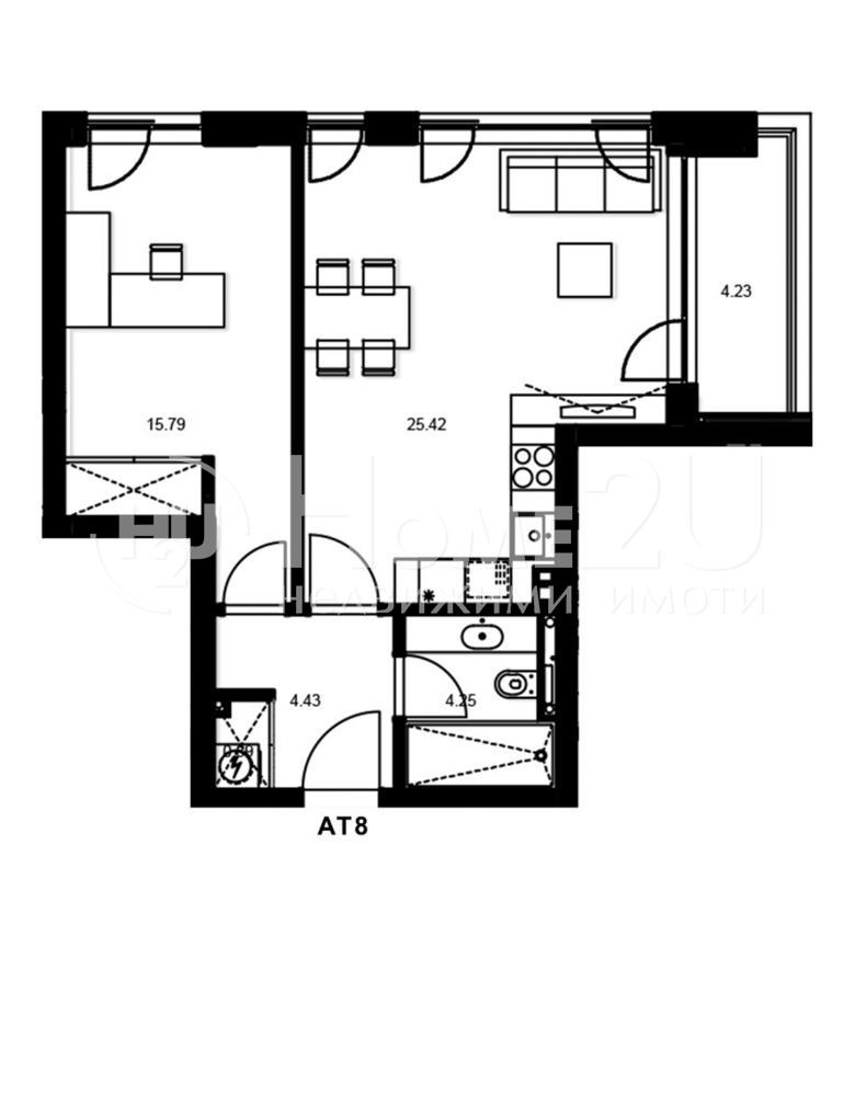 Продава 2-СТАЕН, гр. Варна, Цветен квартал, снимка 9 - Aпартаменти - 47771139