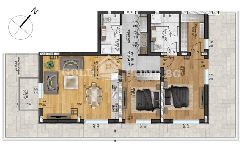 In vendita  2 camere da letto Plovdiv , Hristo Smirnenski , 107 mq | 91575175 - Immagine [13]