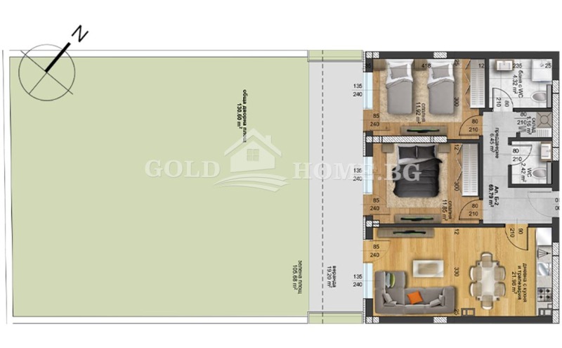 In vendita  2 camere da letto Plovdiv , Hristo Smirnenski , 107 mq | 91575175 - Immagine [8]