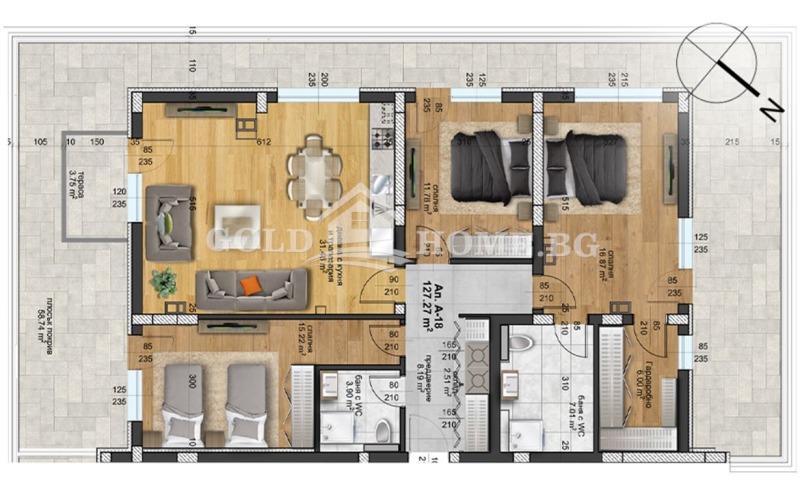 In vendita  2 camere da letto Plovdiv , Hristo Smirnenski , 107 mq | 91575175 - Immagine [6]