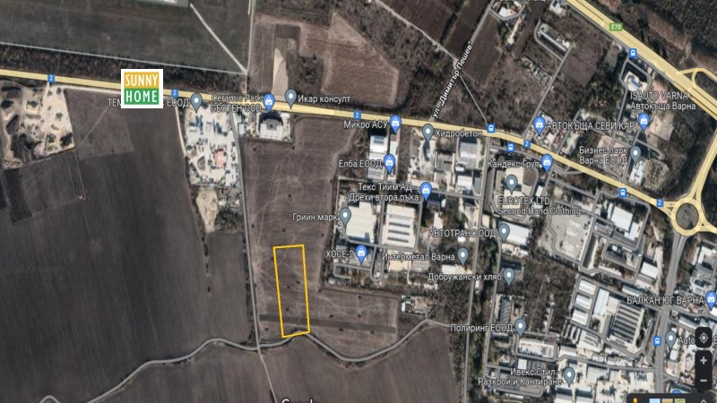 Продава ПАРЦЕЛ в град Варна, Западна промишлена зона - 10097 кв.м / 808 000 € » 1 580 310.64 лв., СЪНИ ХОУМ ВАРНА