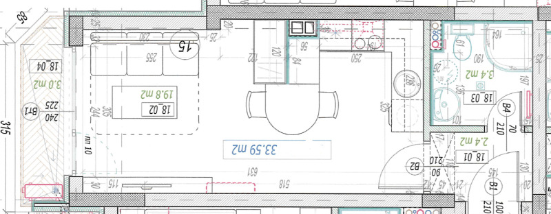 À venda  Estúdio Sofia , Malinova dolina , 40 m² | 81510513 - imagem [2]