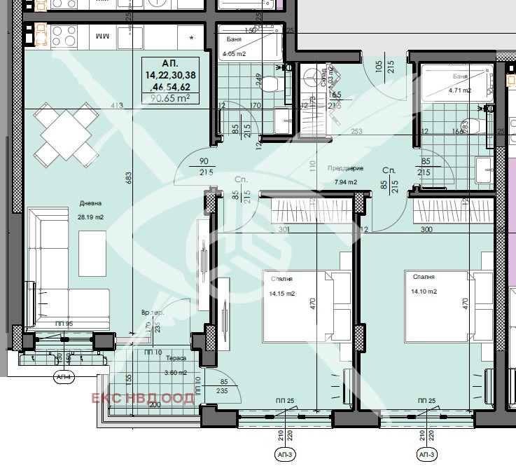 Продава  3-стаен, град Пловдив, Кършияка •  117 418 EUR • ID 19563904 — holmes.bg - [1] 