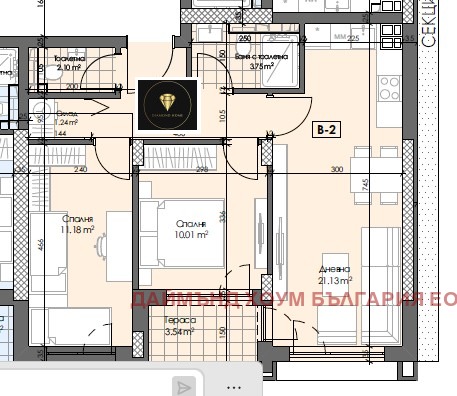 Til salg  2 soveværelser Plovdiv , Gagarin , 85 kvm | 17173495 - billede [2]