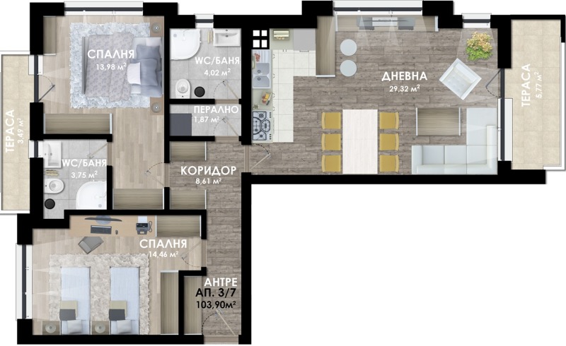 For Sale  2 bedroom Plovdiv , Otdih i kultura , 116 sq.m | 57551926 - image [15]