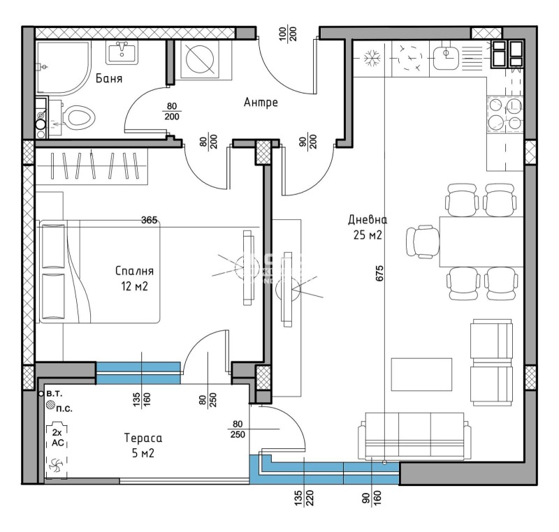 Till salu  1 sovrum Plovdiv , Centar , 66 kvm | 72141025 - bild [2]