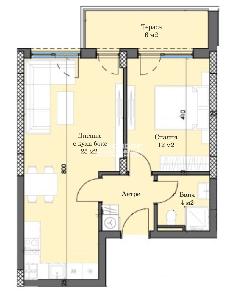 Продается  1 спальня Пловдив , Тракия , 72 кв.м | 53877627 - изображение [5]