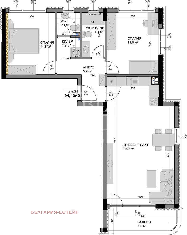 Продава  3-стаен град Варна , Владислав Варненчик 1 , 109 кв.м | 36890884 - изображение [2]