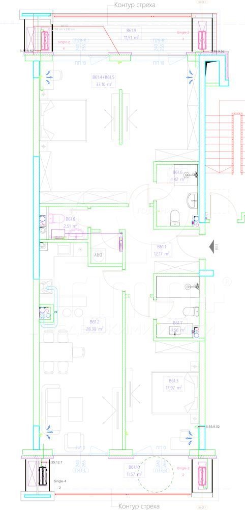 Satılık  2 yatak odası Sofia , Krastova vada , 162 metrekare | 42865095 - görüntü [16]