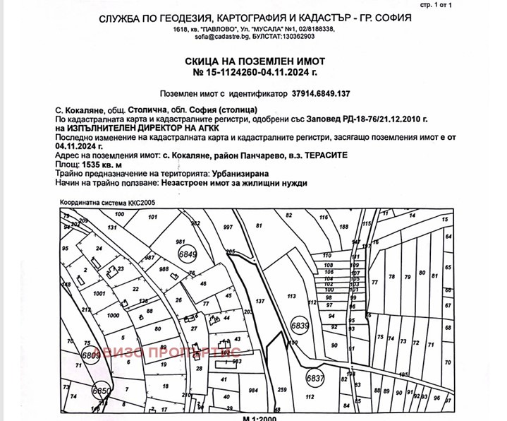 De vânzare  Complot Sofia , Cocaliane , 1535 mp | 78030747 - imagine [3]