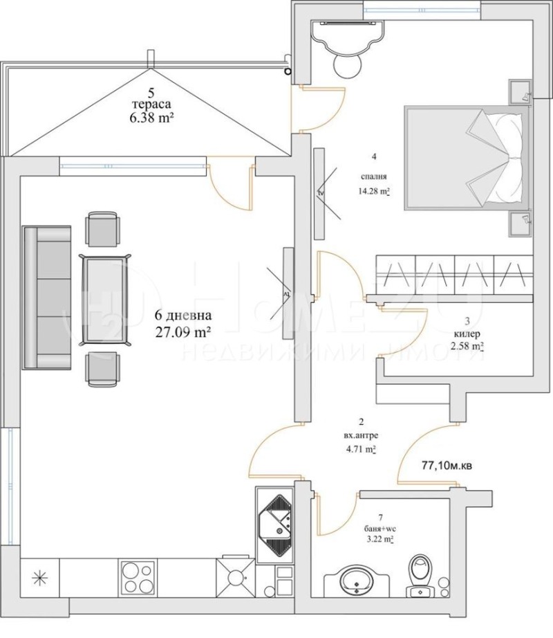 Продава 2-СТАЕН, гр. Варна, м-т Ален мак, снимка 10 - Aпартаменти - 47200046