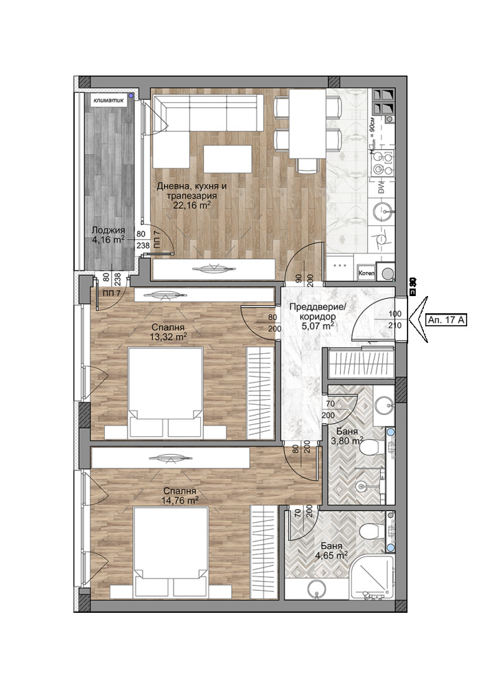 En venta  2 dormitorios Sofia , Mladost 4 , 92 metros cuadrados | 14749505 - imagen [6]