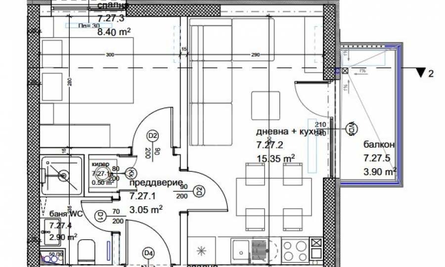 Продава 2-СТАЕН, гр. Варна, Кайсиева градина, снимка 15 - Апартаменти - 55008686