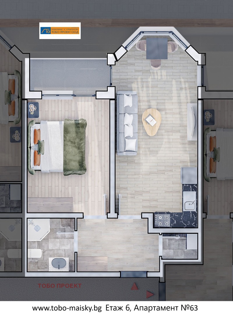 Продава 2-СТАЕН в град София, Люлин 10 - 81 кв.м / 140 975 € » 275 723.13 лв., ТОБО ПРОЕКТ