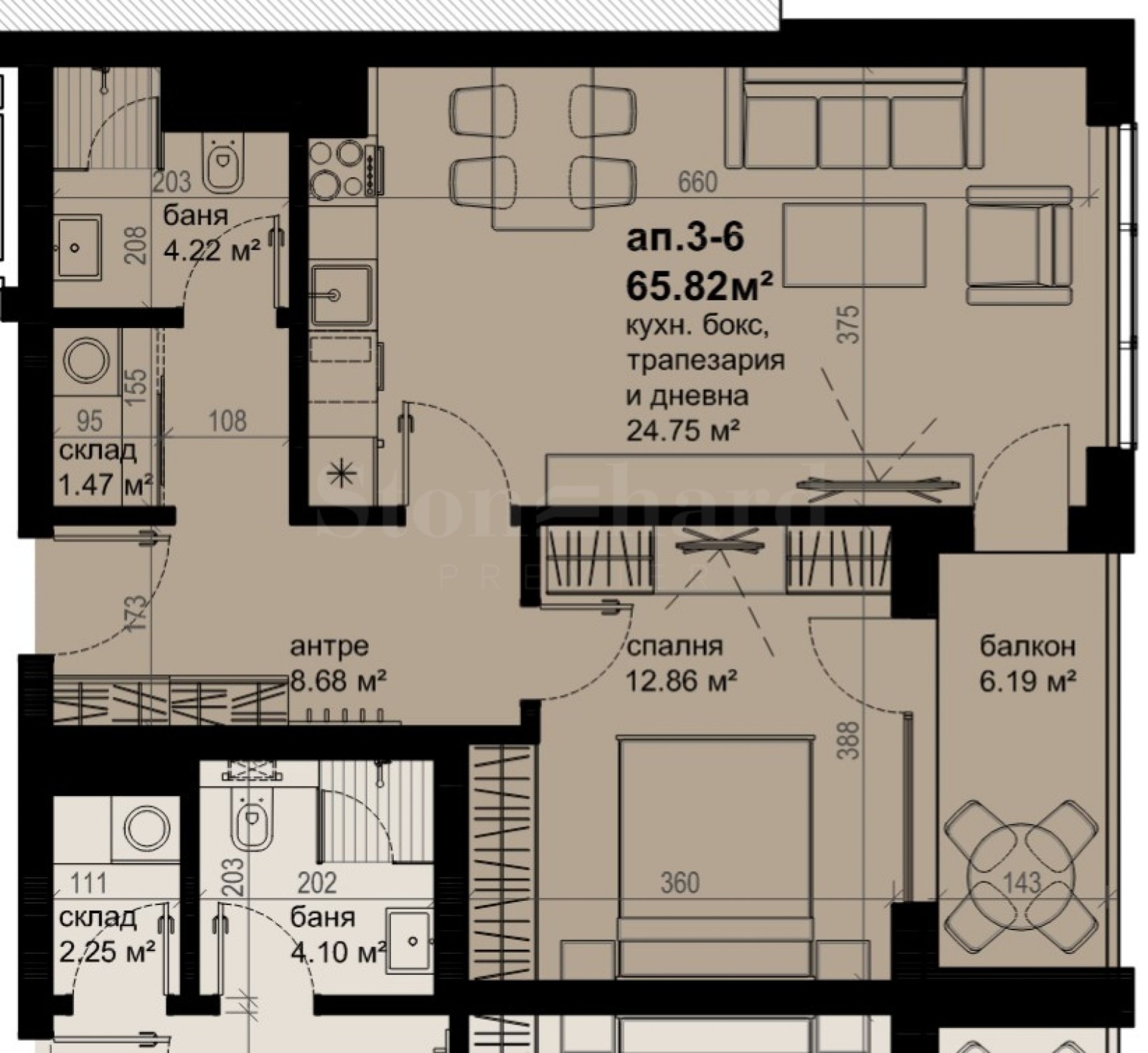 Продава 2-СТАЕН, гр. Бургас, Изгрев, снимка 2 - Апартаменти - 53525054