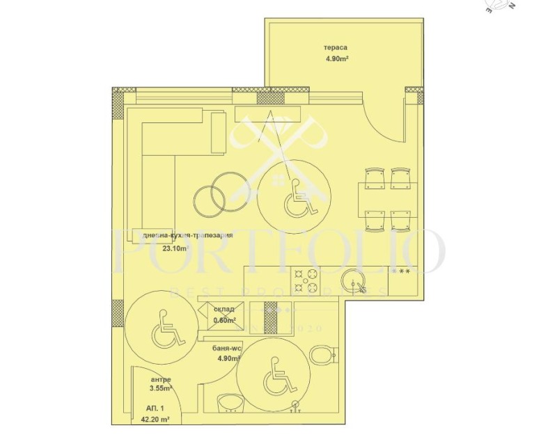 Продава 1-СТАЕН, гр. Бургас, област Бургас, снимка 2 - Aпартаменти - 48101978