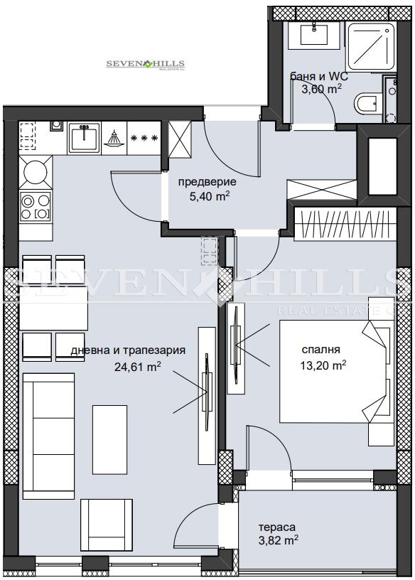 En venta  1 dormitorio Plovdiv , Jristo Smirnenski , 72 metros cuadrados | 30904828 - imagen [2]