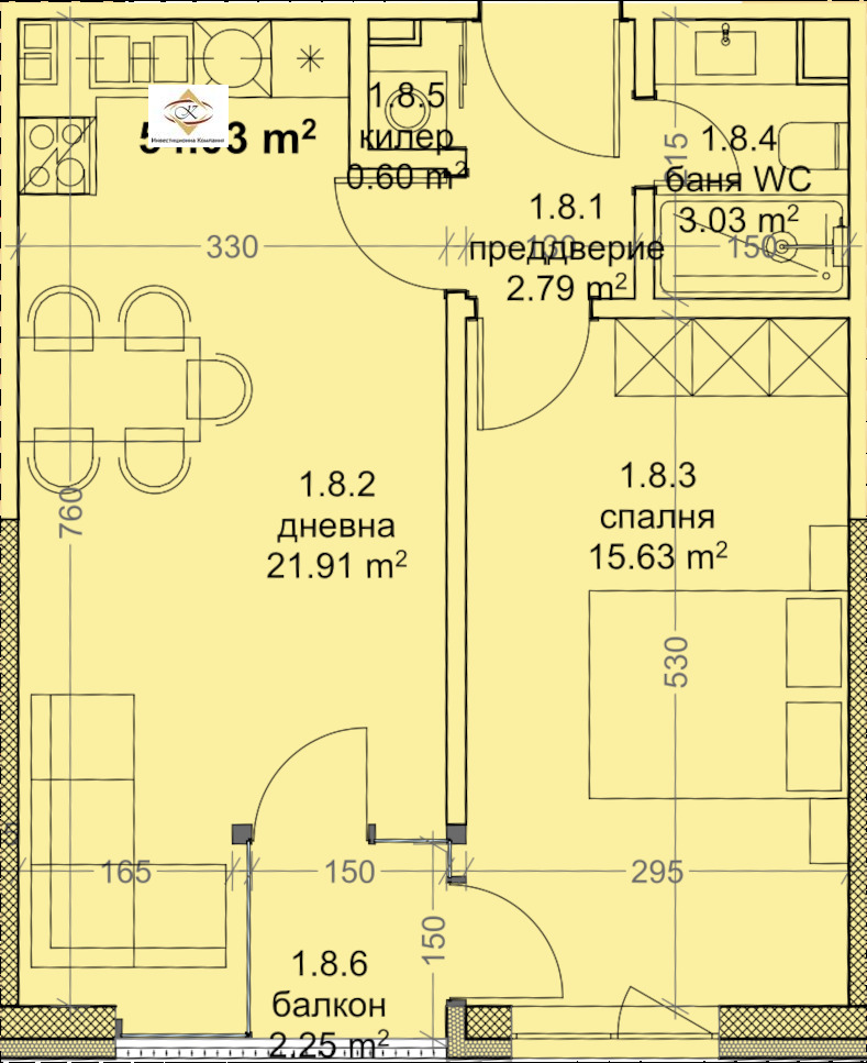 In vendita  1 camera da letto Varna , Mladost 1 , 65 mq | 95395799 - Immagine [7]