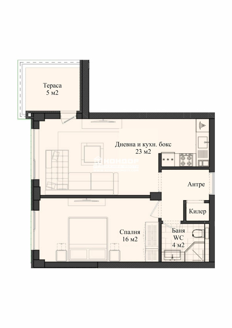 In vendita  1 camera da letto Plovdiv , Karshiiaka , 74 mq | 11837757 - Immagine [7]