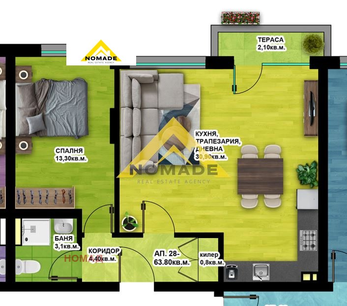 Продава 2-СТАЕН, гр. Пловдив, Христо Смирненски, снимка 3 - Апартаменти - 52413994