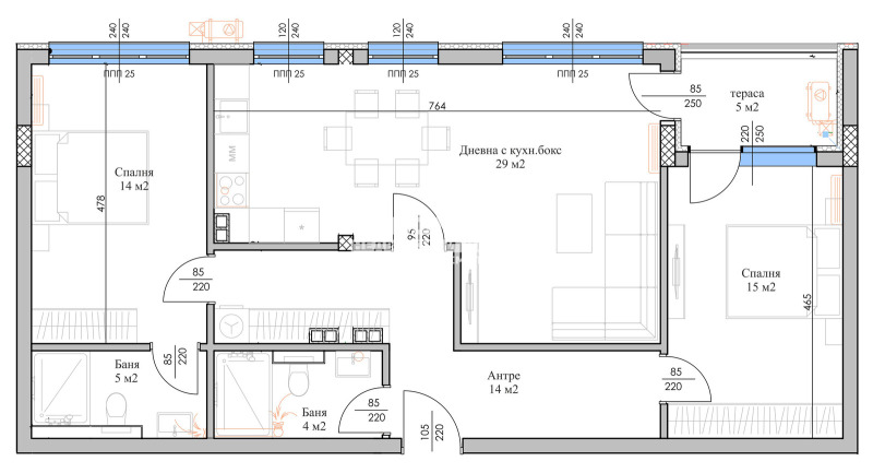 Продава  3-стаен град Пловдив , Въстанически , 110 кв.м | 99525204 - изображение [5]