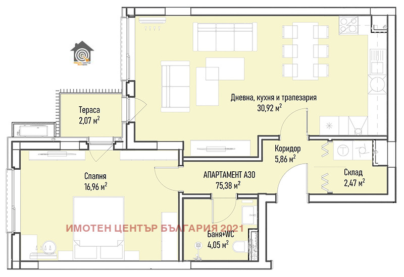 Продава 2-СТАЕН, гр. София, Младост 4, снимка 1 - Aпартаменти - 48367863