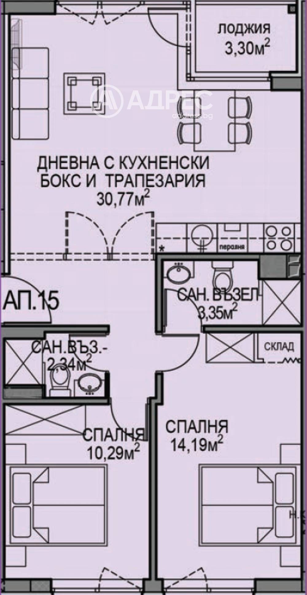 Продава 3-СТАЕН, гр. София, Обеля 2, снимка 4 - Апартаменти - 54042090