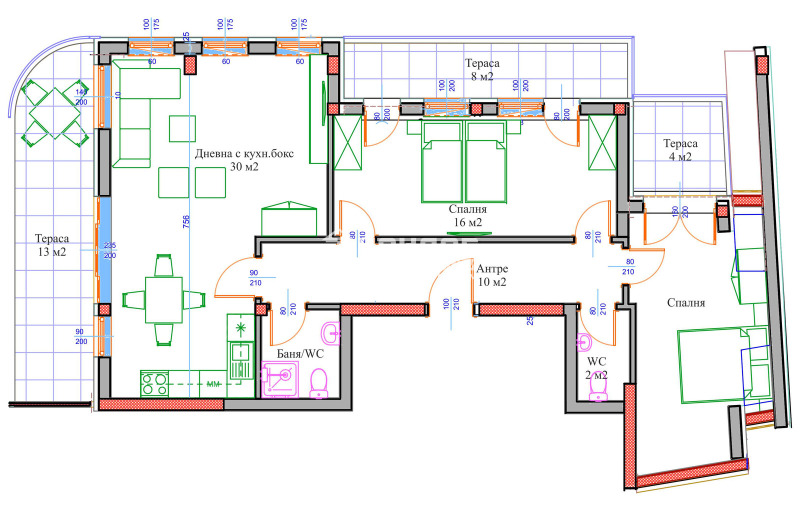 For Sale  2 bedroom Plovdiv , Tsentar , 145 sq.m | 66648555 - image [2]