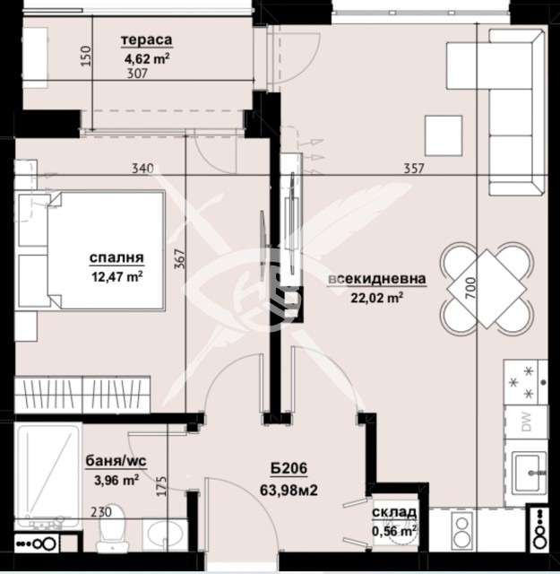 Na sprzedaż  1 sypialnia Burgas , Izgrew , 63 mkw | 11630105