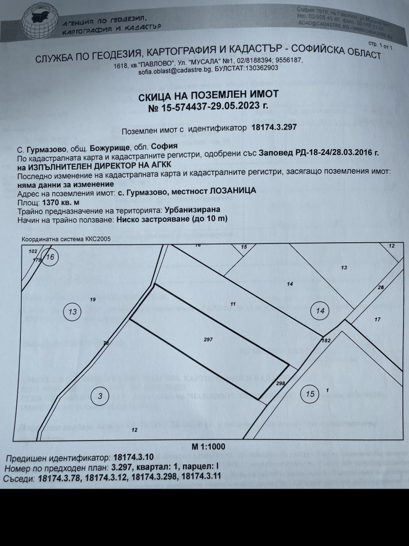 Продава ПАРЦЕЛ, гр. Божурище, област София област