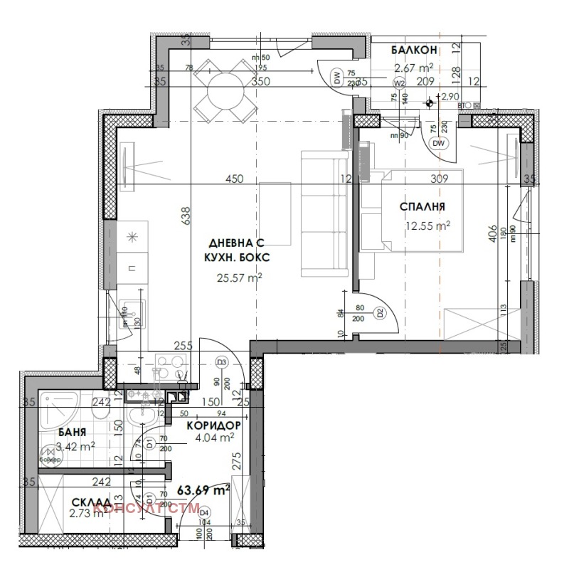 Продава 2-СТАЕН, гр. София, Обеля, снимка 6 - Aпартаменти - 47259486