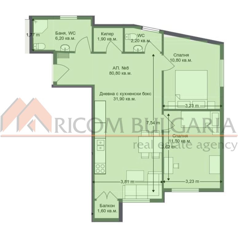 Продава 3-СТАЕН, гр. Варна, Бриз, снимка 8 - Апартаменти - 49663483