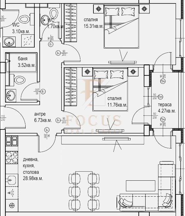 Na prodej  2 ložnice Plovdiv , Zacharna fabrika , 95 m2 | 50613334 - obraz [2]
