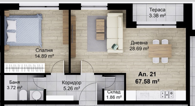 À venda  1 quarto região Haskovo , Svilengrad , 76 m² | 55659378 - imagem [6]