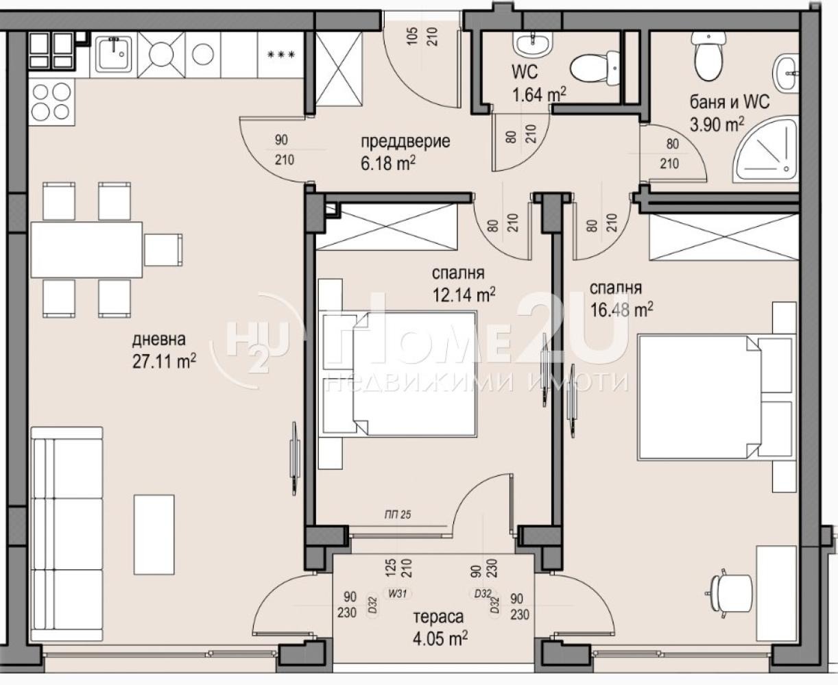 Продава 3-СТАЕН, гр. София, Малинова долина, снимка 2 - Апартаменти - 56124797