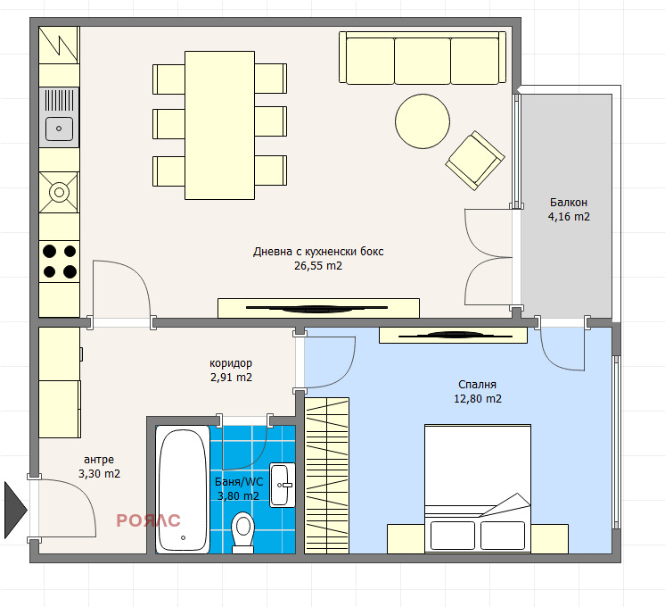 Продава 2-СТАЕН, град София, Зона Б-19 • 215000 € / 420503.45 лв. • 56422768 1