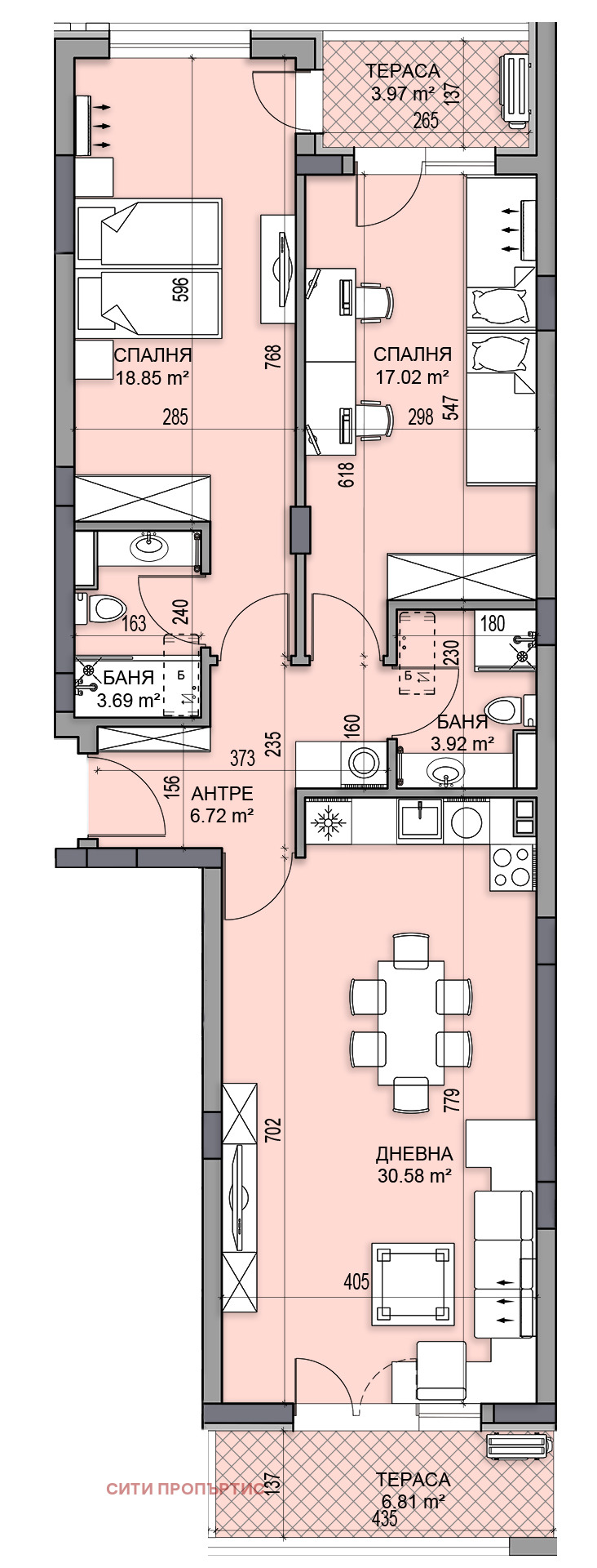 À vendre  2 chambres Plovdiv , Gagarin , 128 m² | 15187007 - image [3]