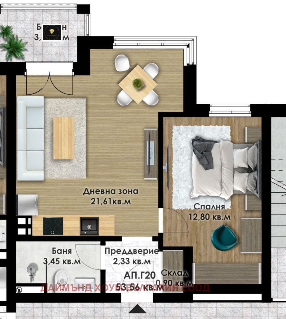 Продава 2-СТАЕН, гр. Пловдив, Коматевско шосе, снимка 2 - Апартаменти - 55432559